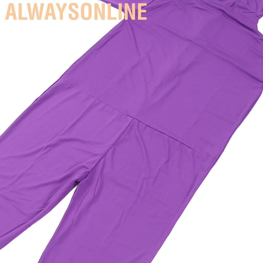 Alwaysonline Purple Screen Suit  Portable No Wrinkle Polyvinyl Chloride Fiber Breathable Photography Chromakey Bodysuit for