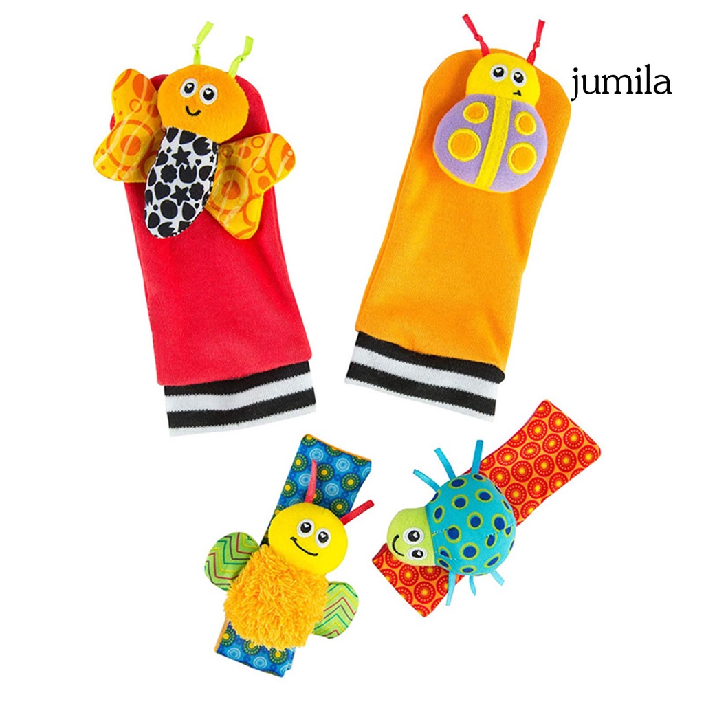 Đồ Chơi Nhồi Bông Lục Lạc Đeo Cổ Tay Và Chân Thoải Mái Cho Bé Sơ Sinh 0-12 Tháng Tuổi