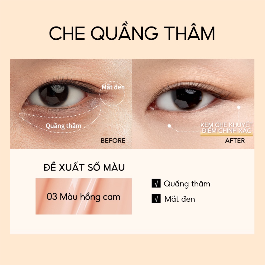 Kem che khuyết điểm CARSLAN từ tính lỗ chân lông thu nhỏ độ che phủ cao 4.2g