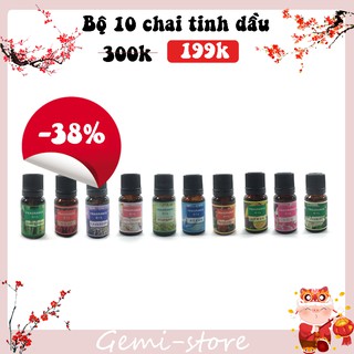 Bộ 10 chai tinh dầu các loại lọ 10ml