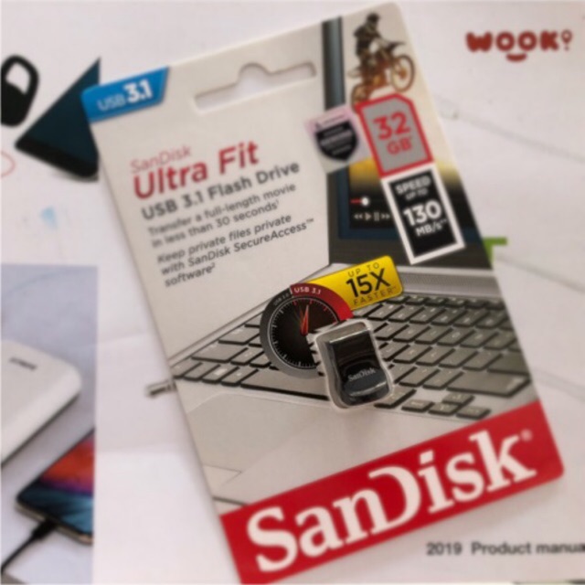 Bộ Chuyển Đổi Flashdisk Sandisk 32gb Cz430 Ultra Fit Usb 3.1 Up Sang 130mb / S