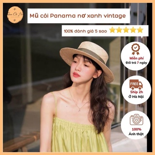 Mũ nón cói Panama Tiệm Cô Hìn làm từ cói cao cấp Raffia mũ đi biển đi du lịch ship 1h lỗi 1 đổi 1o