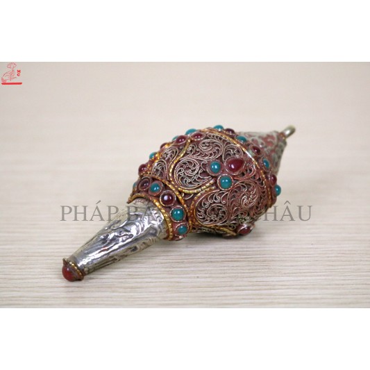 [PHÁP BẢO MINH CHÂU] ỐC BIỂN NEPAL BỌC ĐỒNG NHỎ - VÀNG | PHÁP LOA