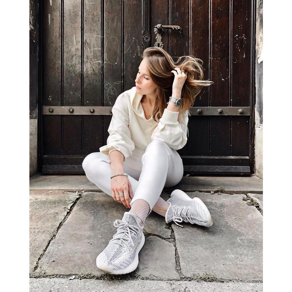 Giày Thể Thao Sneakers  YZ 350 V2 STATIC Trắng Xám Full Phản Quang Cực đẹp Cho Cả Nam Và Nữ