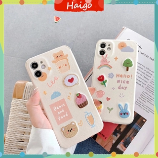 Ốp điện thoại nhựa mềm họa tiết dễ thương cho iPhone 12 mini 11 PRO MAX 6/6s 7/8plus SE2 X/XS XR XSMAX #HG2601