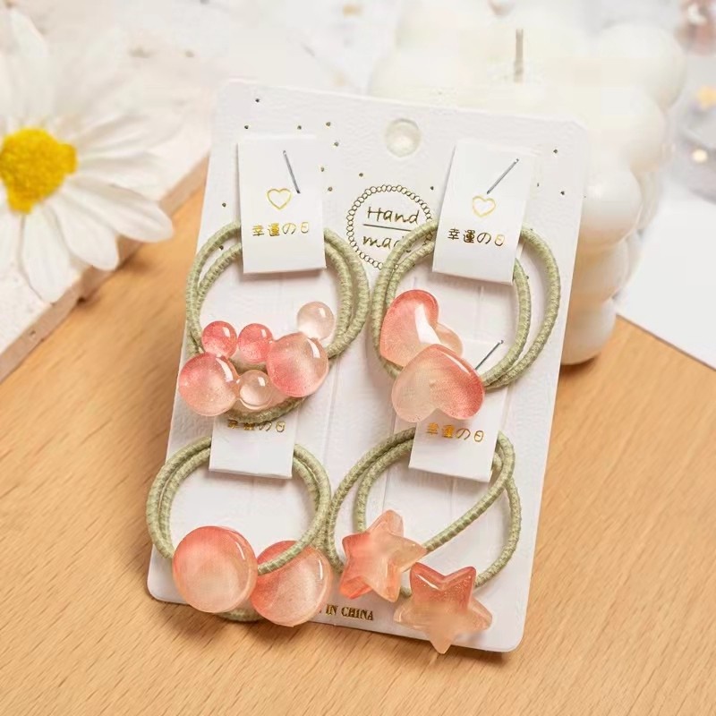 Dây Buộc Tóc Cao Su Cỡ Nhỏ Nhiều Màu Dễ Thương Cho Bé Gái