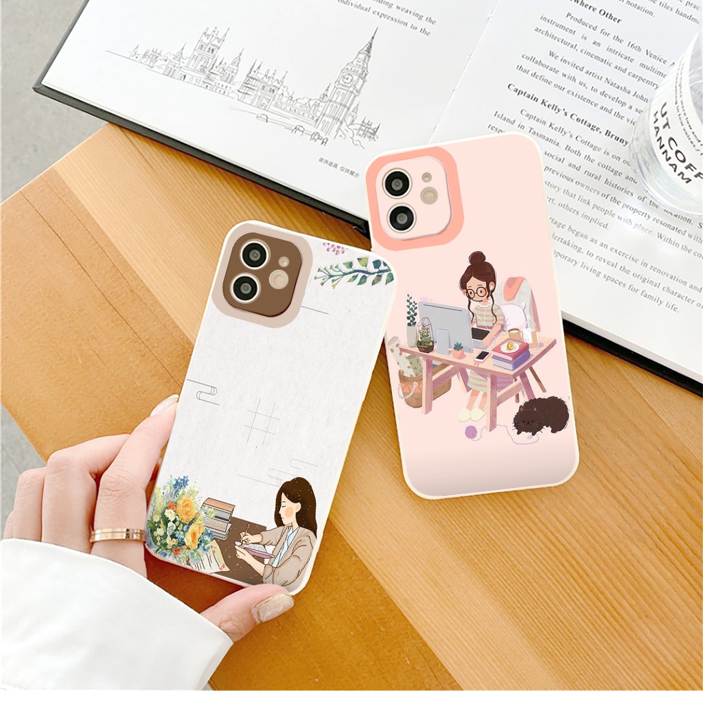Ốp lưng điện thoại x/xr/xs/xsmax bảo vệ camera con gái hiện đại ốp iphone 13/12/11/pro/promax/6/6s/7/8/se2020 chống sốc