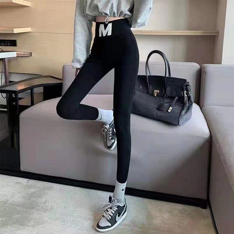 Quần Legging Nữ - Quần legging len tăm cạp cao chữ M MÃ QA18