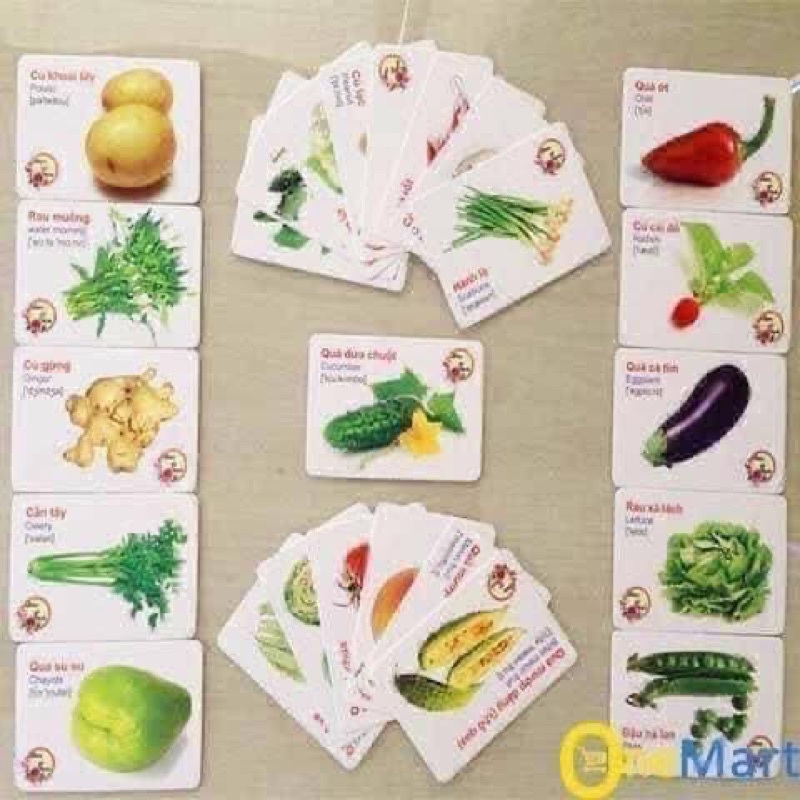 Bộ thẻ học 16 chủ đề 416 thẻ