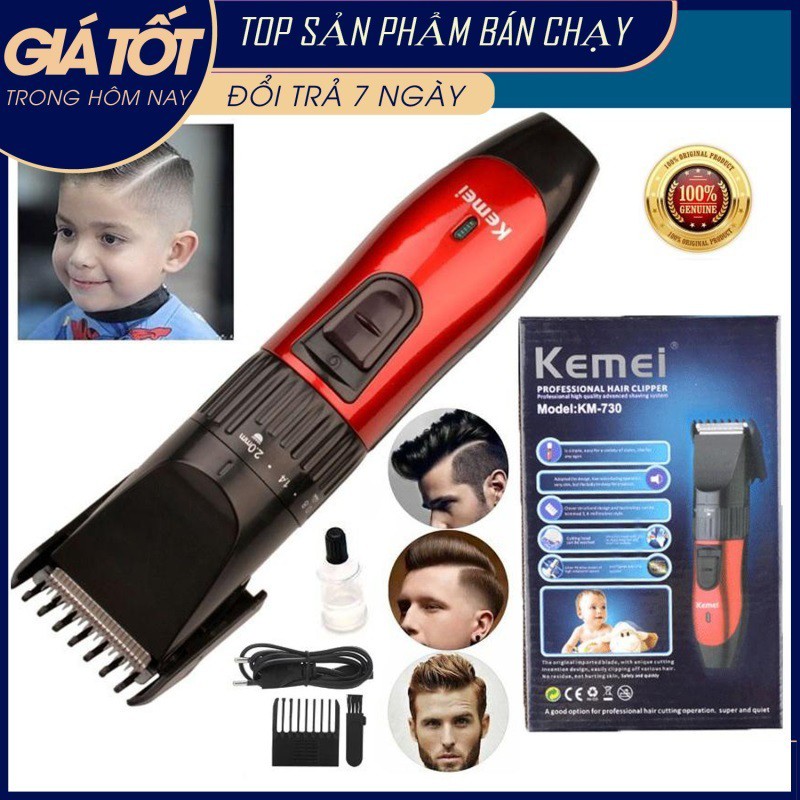 Tông đơ cắt tóc Kemei KM-730 - Máy Cắt Tóc Kemei Sạc Điện SIêu Tiện - Shop Tongkhohuyhoang168