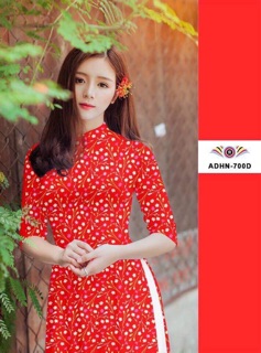 Áo dài hoa nhí mẫu mới