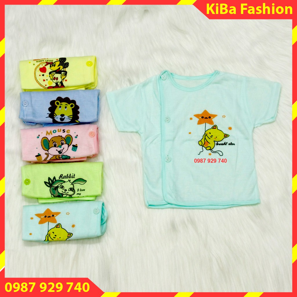 Áo cộc tay cho Bé sơ sinh chất cotton cho bé từ 2-5kg - ACSS - áo sơ sinh / áo sơ sinh cho bé / áo sơ sinh cộ