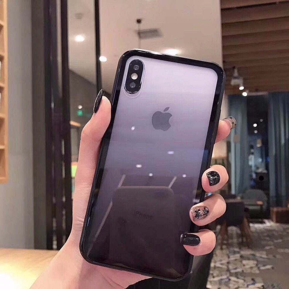 ❧ Ốp điện thoại lưng iPhone Net red x mobile phone case transparent gradient color iphoneXR/6s/7/8plus anti-drop silicone all-inclusive soft cover | BigBuy360 - bigbuy360.vn