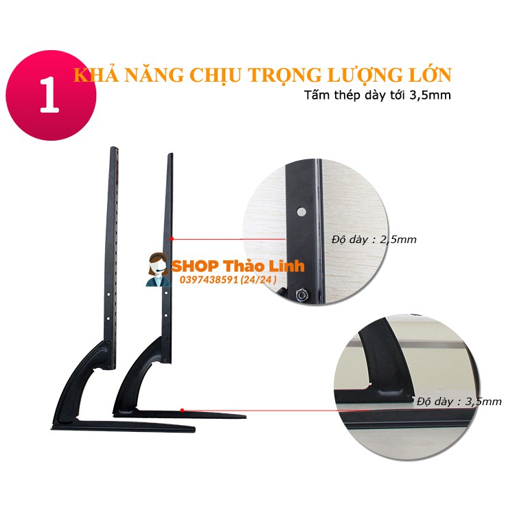 Chân đế tivi đa năng 32-75 inch phù hợp với mọi màn hình