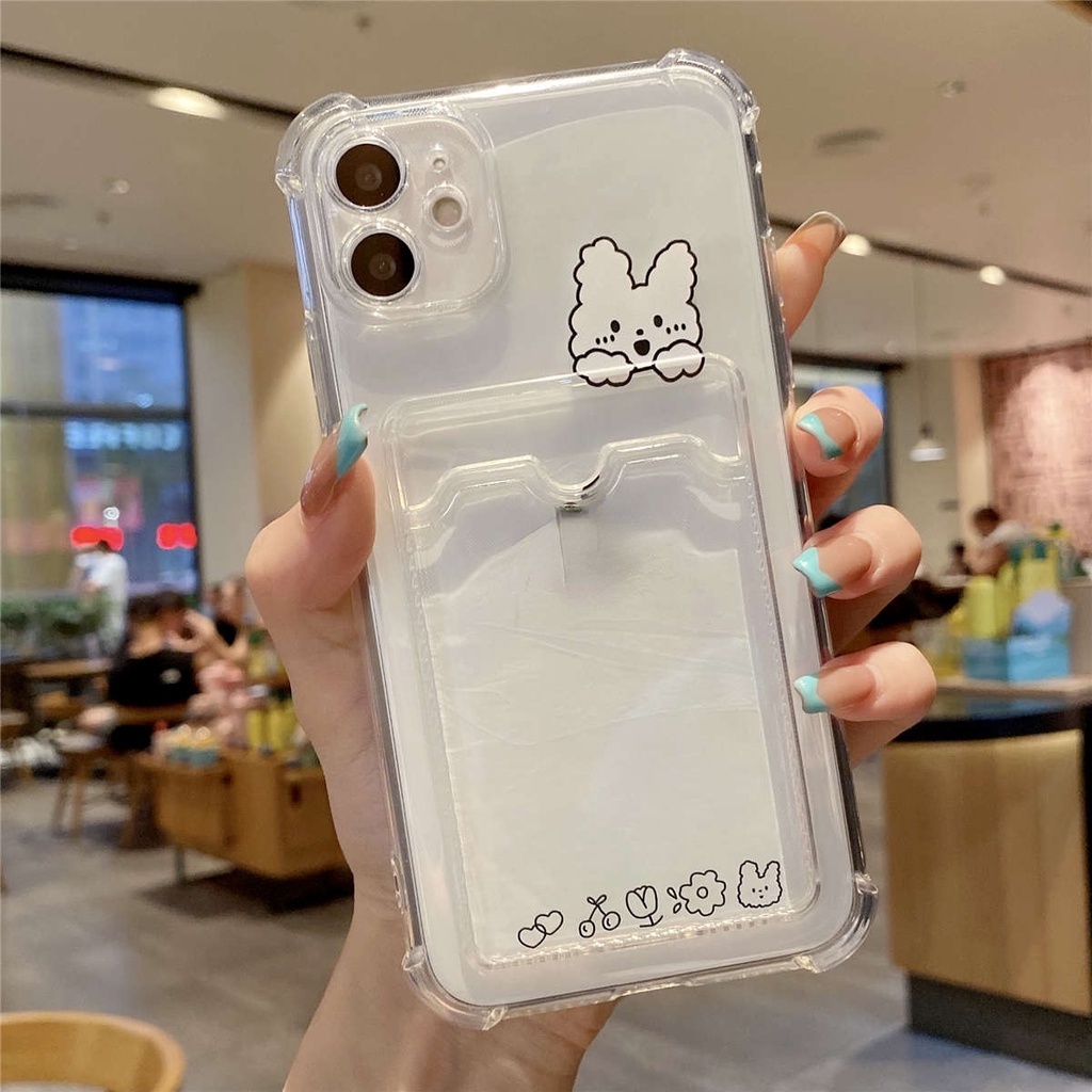 Ốp điện thoại mềm có ngăn đựng thẻ thích hợp cho Iphone 12 12 Pro Max 7plus 11 11 Pro Max Xs Xs Max Xr 8plus 7 8