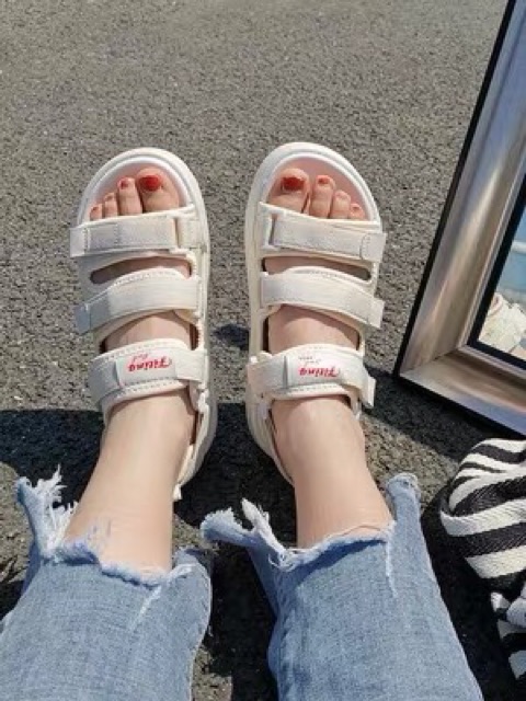 [ ORDER ] Dép Sandal đi học nữ 3 quai Fitting - Dép sandal đi học giá rẻ