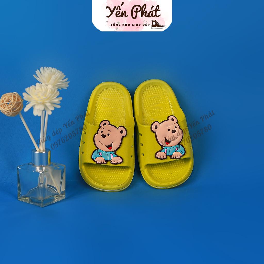 Dép Lê Bé Gái Bé Trai Hình Gấu Chống Trơn Trượt , Đủ Màu Siêu Êm (Ảnh Thật)