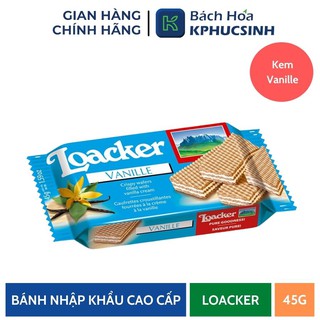 Bánh xốp classic vani hiệu Loacker Classic Vanille 45g KPHUCSINH - Hàng Chính Hãng