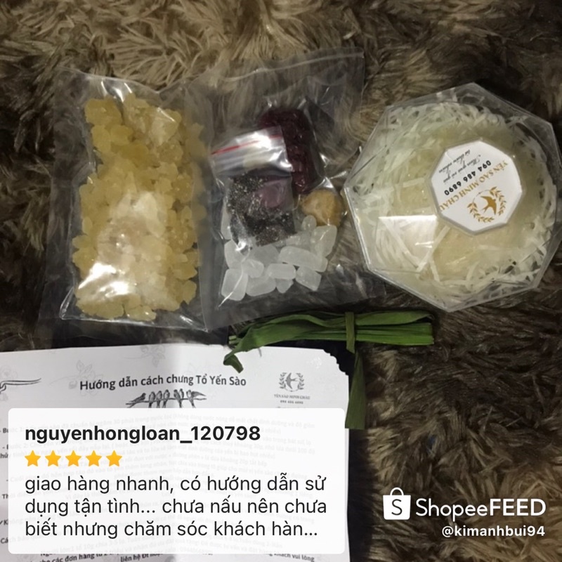 10gr Yến Sào Tinh Chế Sợi dài Nguyên liệu chưng Cao cấp!