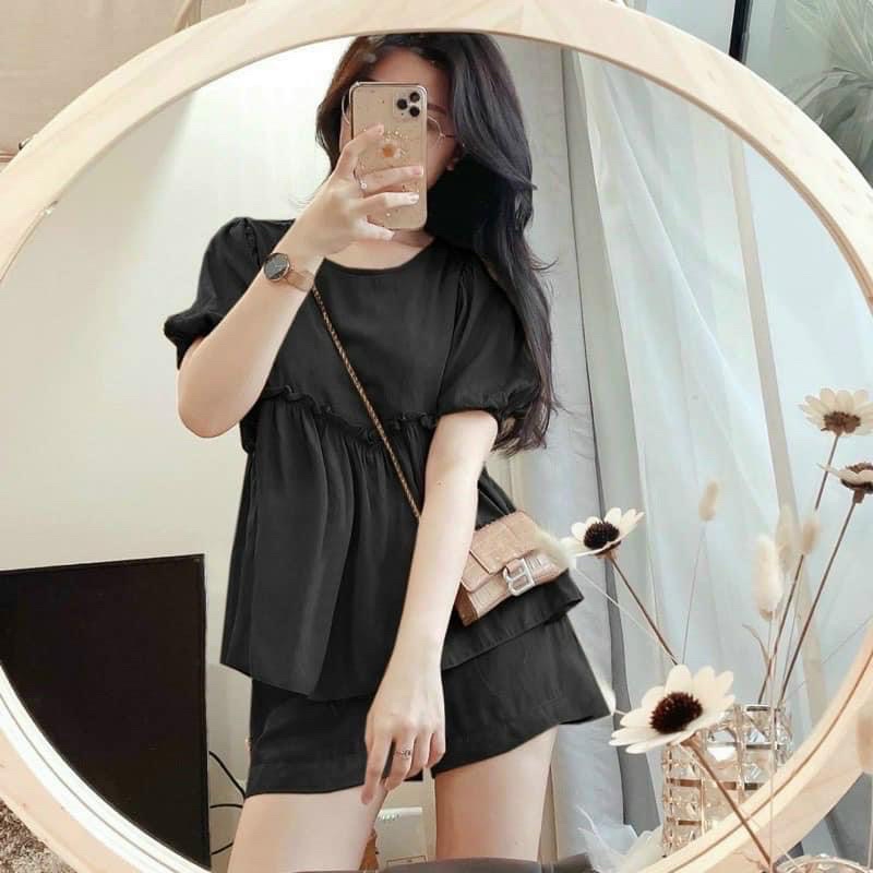 Set peplum bèo ngực bigsize 60-90kg mẫu chụp thật 100%