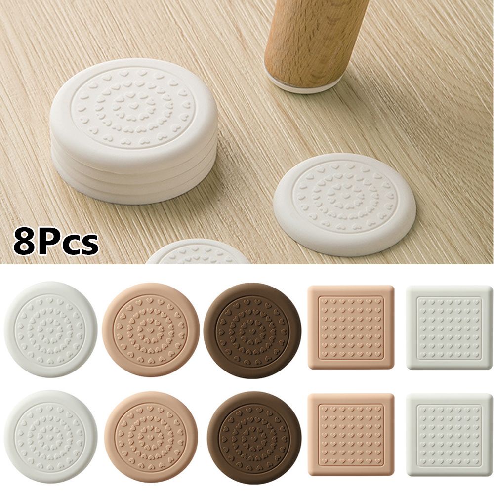Set 8 Miếng Đệm Chân Bàn Ghế Sofa Bằng Silicon Chống Trượt Giảm Tiếng Ồn Nhiều Màu Sắc Tùy Chọn