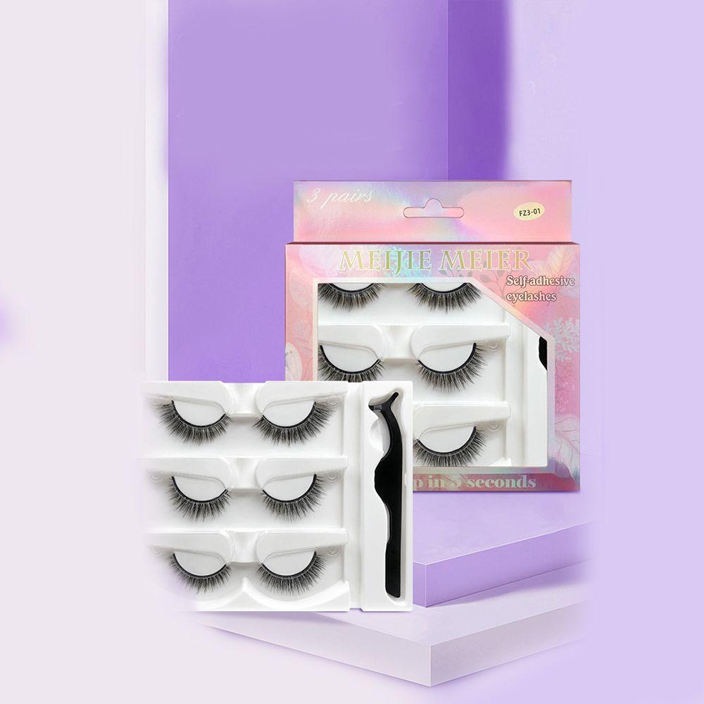 OCEANMAP Lông Mi Giả Cong Dày Mềm Mại Tái Sử Dụng Được Kèm Nhíp Gắp Tiện Lợi