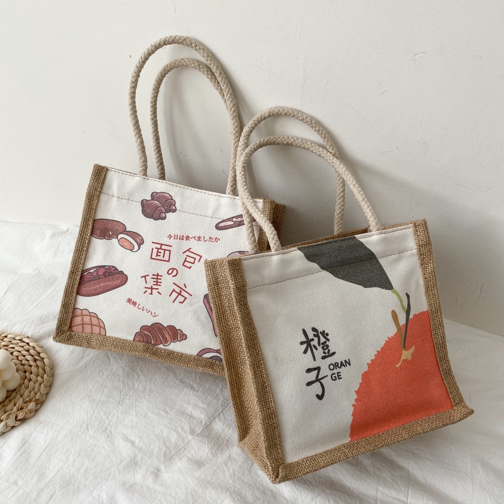 Túi tote nữ vải canvas thời trang Hàn Quốc phong cách dễ thương IG203