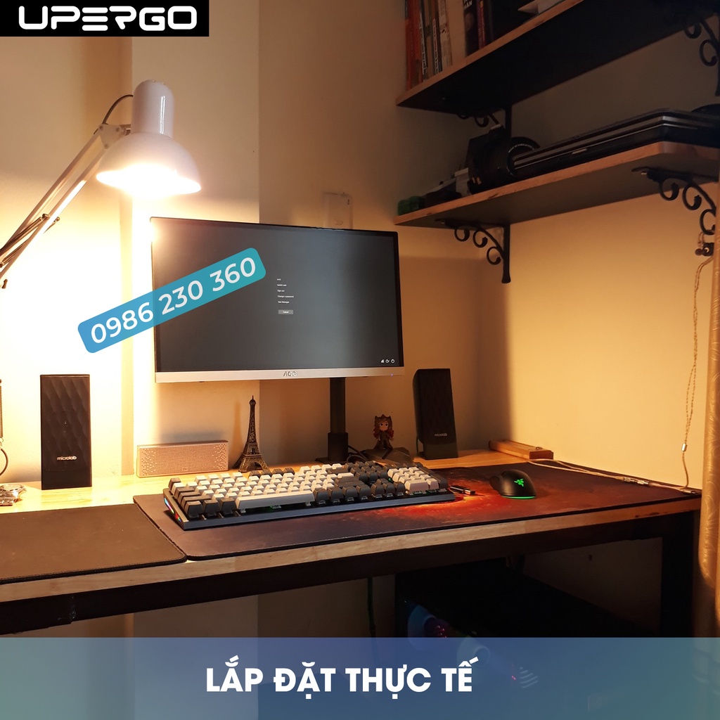 HW-701 | Giá Treo Màn Hình Arm Monitor Tay 20cm - Model WH701 - Tải Trọng 6,5 Kg - Xoay Màn 360 Độ