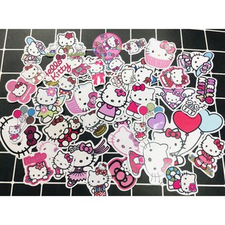 bộ 10 - 50 sticker hello kitty decal chống nước ( random hình)