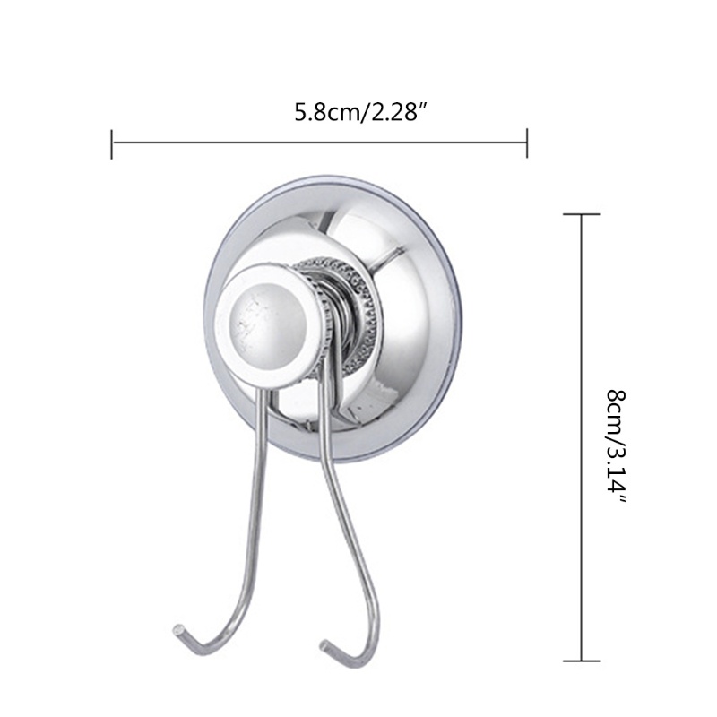 Móc Treo Vòi Hoa Sen Hai Đầu Hút Chân Không Dày Dặn Tái Sử Dụng Được