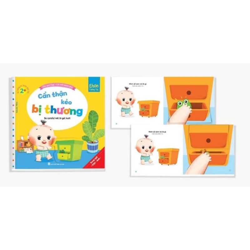 Combo 10 cuốnEhon lật mở- KỹNăng An Toàn Cho Bé (SongNgữ AnhViệt)
