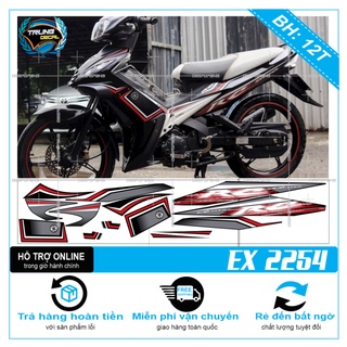 Tem rời ex 2010 rc xám đen 2254 - trung decal