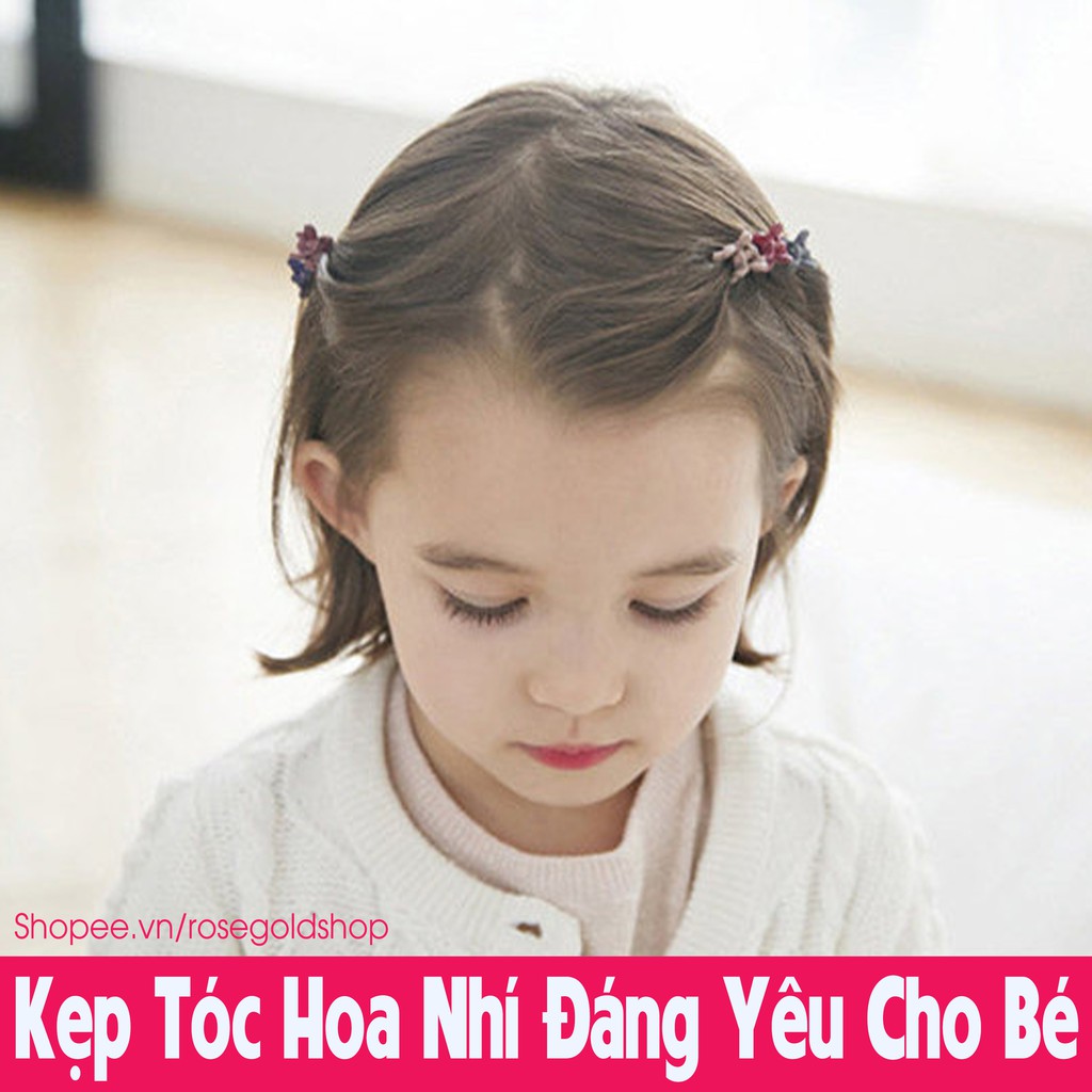 Kẹp Tóc Hoa Nhí Đáng Yêu Cho Bé