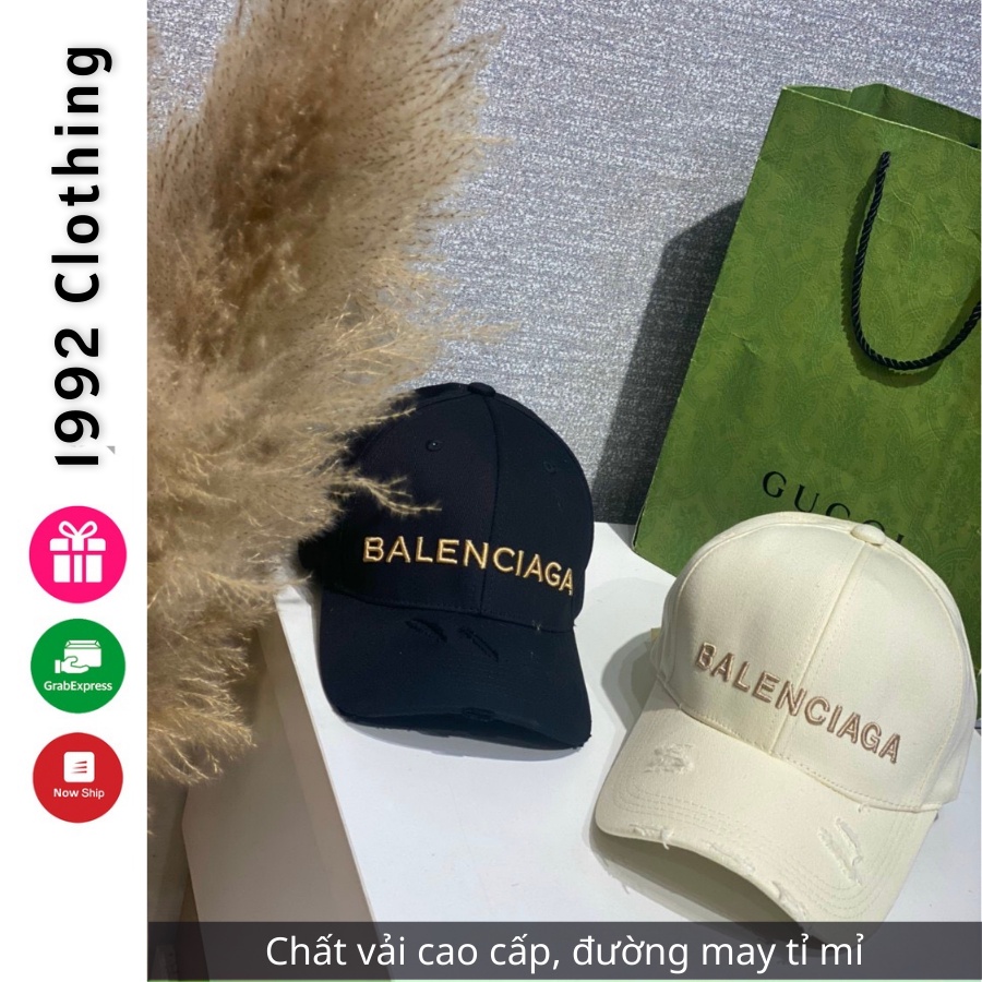 Mũ lưỡi trai - Nón Kết Balenciaga Rách NR35 phong cách Ulzzang form unisex nam nữ 1992 Clothing