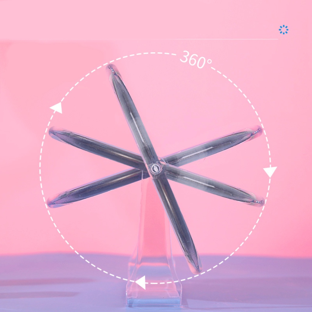 Gương trang điểm để bàn trong suốt Gương soi trong suốt 2 mặt gương xoay 360 độ Gương Trong Suốt Orange Shop
