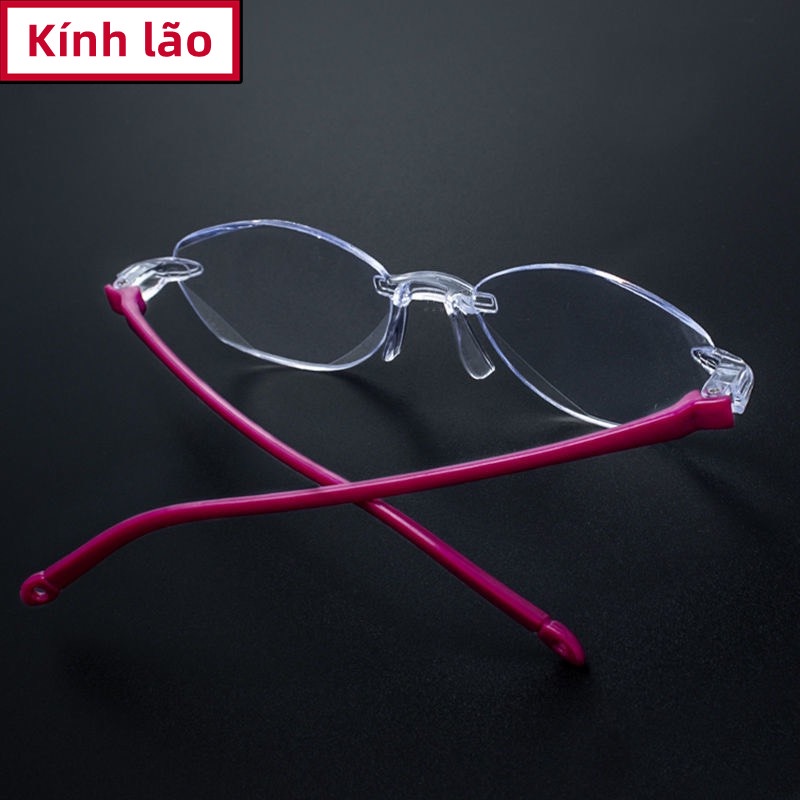 Kính lão thời trang nữ, tròng cắt cạnh , gọng dẻo bền đẹp màu hồng, sang chảnh mã H805