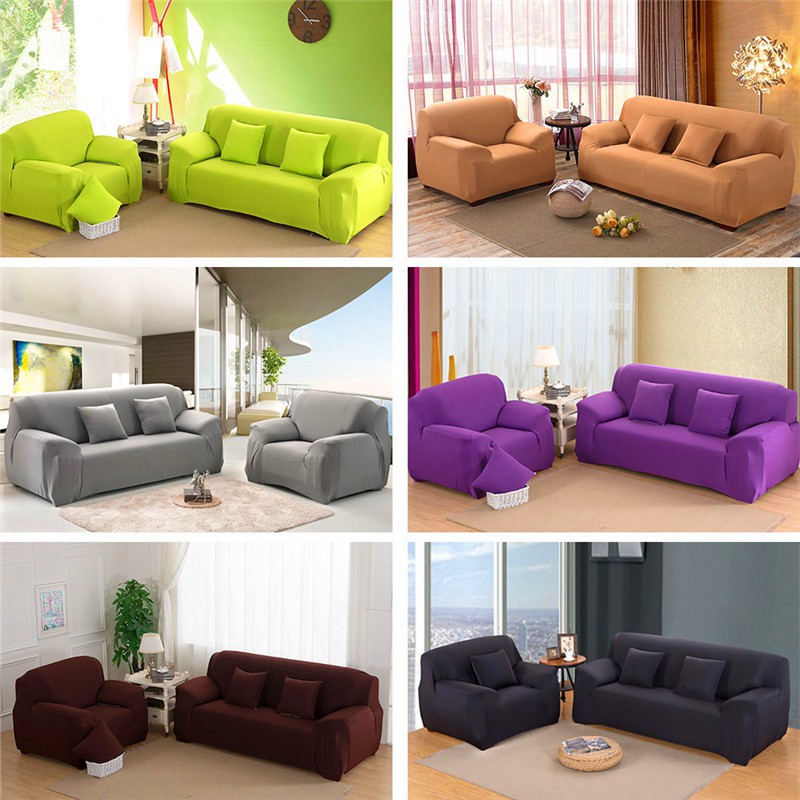 Bọc bảo vệ S hợp thời trang cho ghế sofa 3 chỗ ngồi hình chữ L làm từ sợi spandex dệt