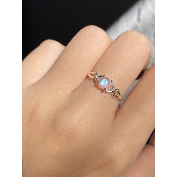 Nhẫn bạc mặt trăng ms mặt tròn thiết kế nhẹ nhàng