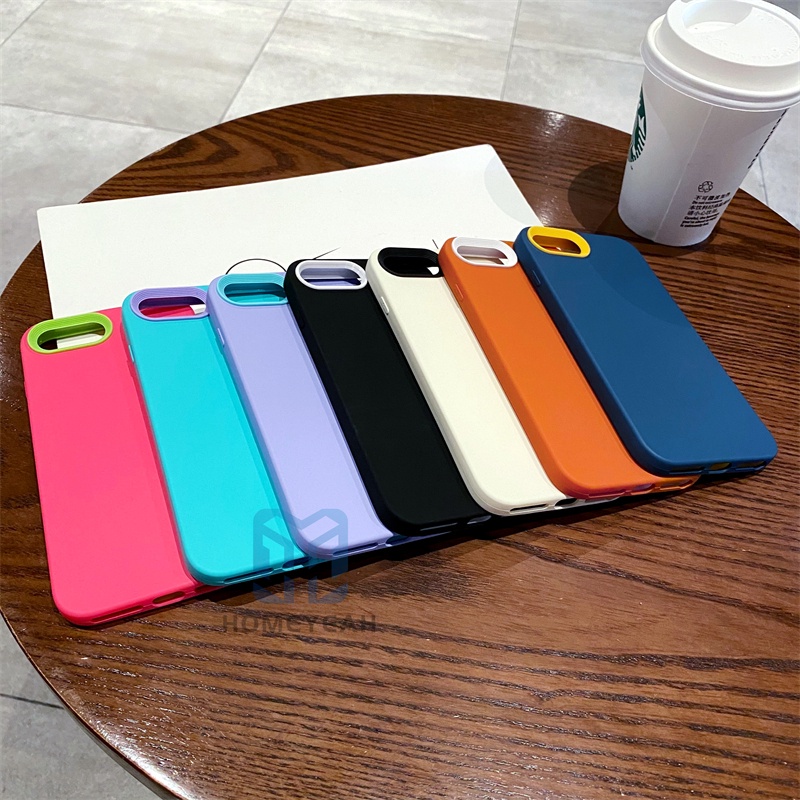 Ốp Điện Thoại Silicone Màu Macaron Chống Sốc ip8 Cho iPhone 6 6s 7 8 Plus X XR XS MAX SE 2020 2022