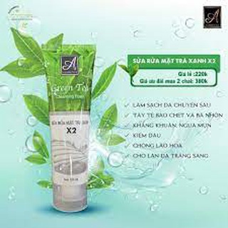 Sữa rửa mặt trà xanh x2 green