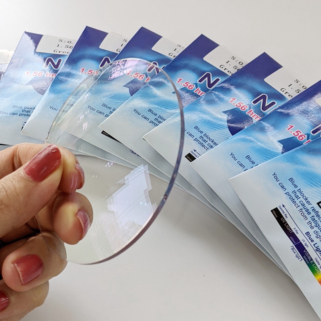 Kính lọc ánh sáng xanh chống xước chống uv chống bức xạ chiết suất 1.56