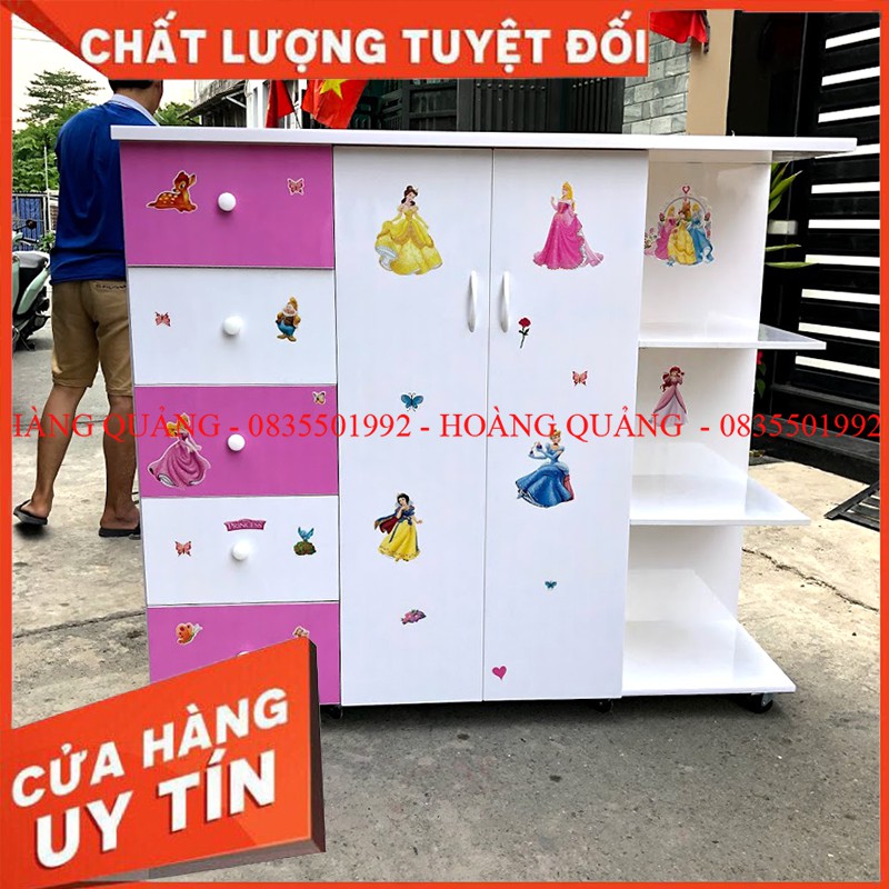 tủ quần áo cho bé gái_nhựa nhật cao cấp chống nước tuyệt đối