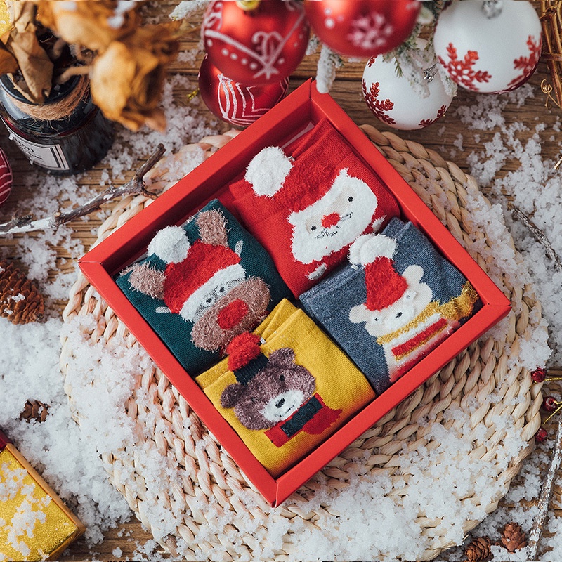 Tất vớ giáng sinh noel cổ ngắn unisex - Mừng noel