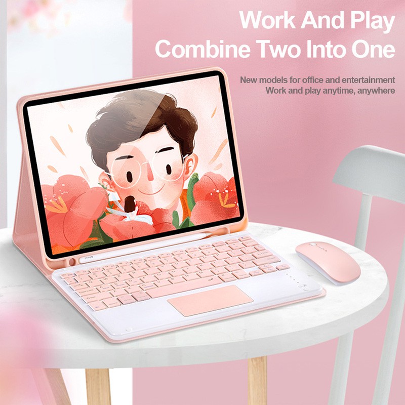 Ốp Máy Tính Bảng Có Bàn Phím Bluetooth Cho IPad 9.7 10.2 Gen 5 6 7 8 9 Air 2 3 4 Pro 9.7 10.5 11 12.9 vỏ bọc