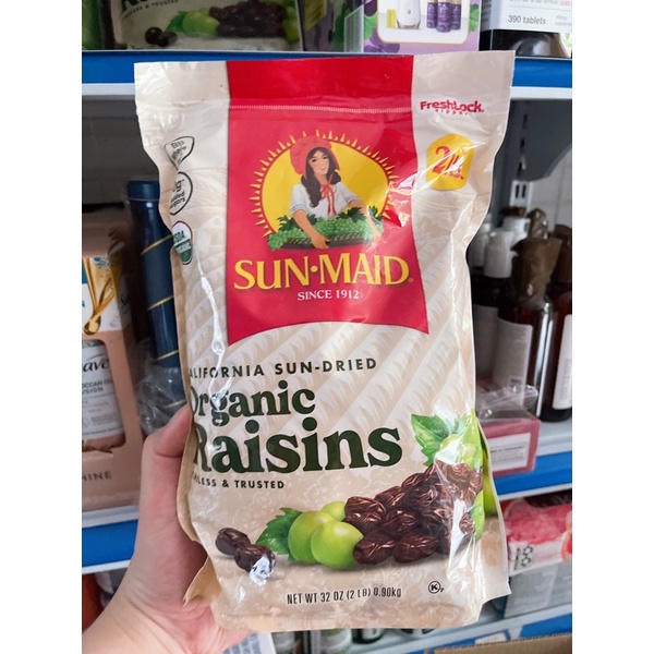 Nho khô hữu cơ(California Sun-dried Organic Raisins) - SUN MAID - 907g