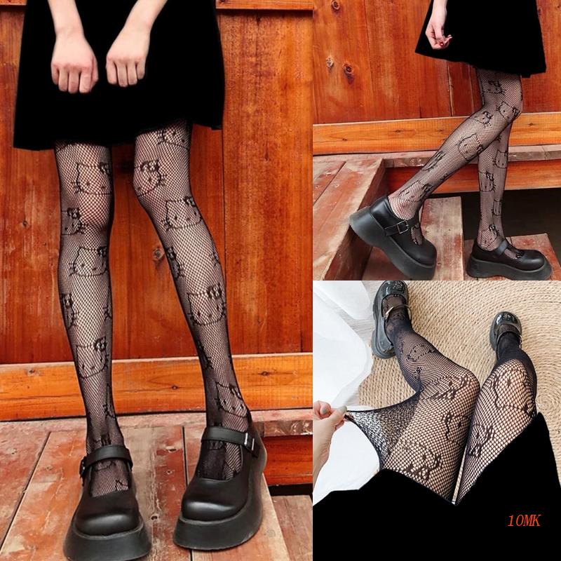 Quần Vớ LướI HọA TiếT MèO Kitty 10MK Dễ Thương Cho Nữ