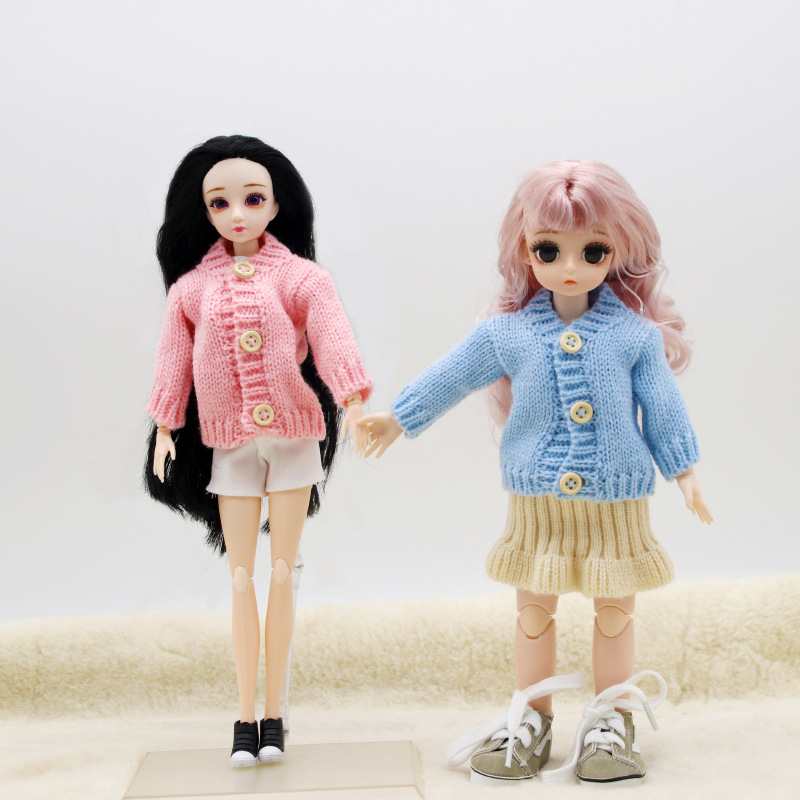 Áo khoác len cho búp bê kích thước 1 / 6 28cm