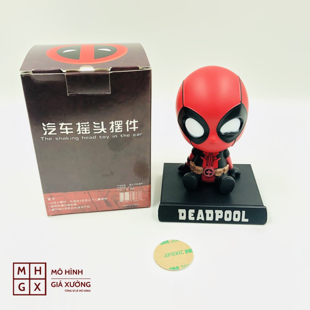 Mô Hình Deadpool Siêu Nhân DC lắc đầu chibi dễ thương ngỗ nghĩnh - Quà tặng , bầy bàn , bầy taplo