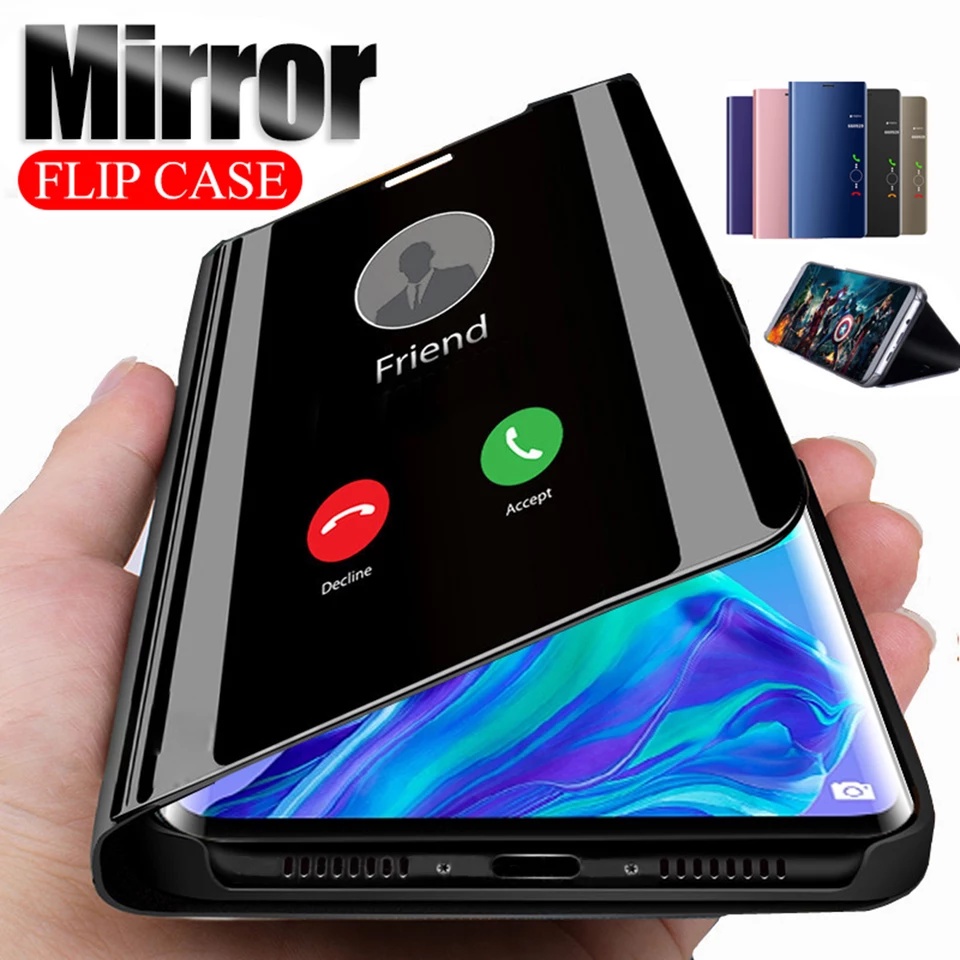 Bao Da Điện Thoại Nắp Lật Mặt Gương Thông Minh Cho Lg K22 K42 K52 K41S K51S V60 V50 V40 V35 V30 + V30 + Ốp