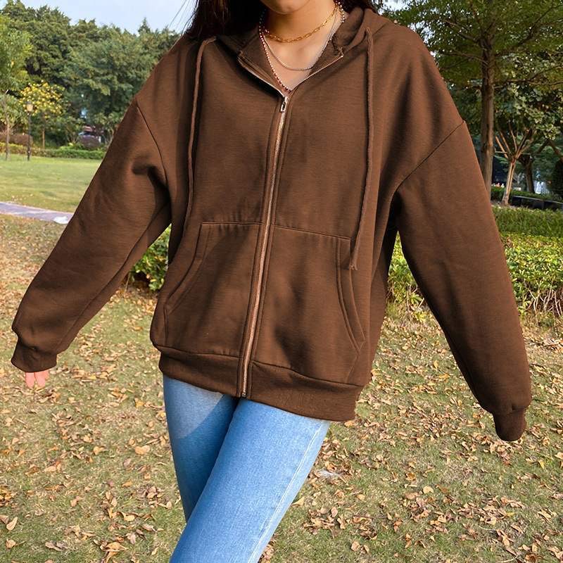 Áo Khoác Hoodie Oversize Cho Nữ Phong Cách Châu Âu ✨Cổ Phiếu Sẵn Sàng✨